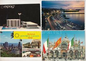 13 db MODERN postatiszta külföldi város képeslap: Berlin, Syracuse, Montreal, Trieste, Venezia, Firenze