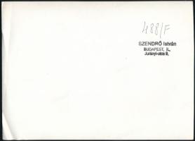 cca 1930-1940 Szendrő István (1908-2000): Vitorlások egy balatoni kikötőben, pecséttel jelzett fotó,...