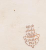 Zsolnay 3 darab bonbonier, cukortartó, kopással, jelzett