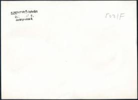 cca 1930-1940 Szendrő István (1908-2000): Balerina virágokkal, pecséttel jelzett fotó, 17×23 cm