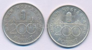1993. 200Ft Ag "MNB" (2x) T:AU,VF
Adamo F13