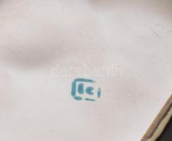 Orosz vadászkutya figura, jelzett, 19x15 cm