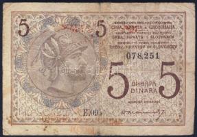 Jugoszlávia 1919. 5D 20k fny-sal T:III/IV