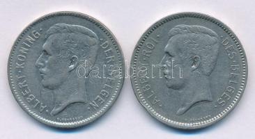 Belgium 1930-1931. 5Fr Ni (2xklf) "Albert" T:VF Belgium 1930-1931. 5 Francs Ni (2xdiff) "Albert" C:VF Krause KM#97.1, KM#98