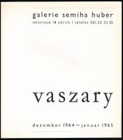 Vaszary. Galerie Semiha Huber, Zürich, 1964-65. Vaszary János műveinek reprodukcióival illusztrált. ...