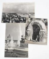 Budapesti életképek cca 1935 Lukáts László fotóművész eredeti vintage felvételei 3 db 35x24 cm