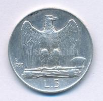 Olaszország 1930R 5L Ag "III. Viktor Emánuel" T:XF-VF
Italy 1930R 5 Lire Ag "Vittori...