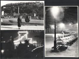 Budapesti életképek cca 1932 Lukáts László fotóművész eredeti vintage felvételei 7 db Rudas fürdő, A...