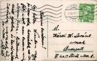 1910 Wien, Vienna, Bécs; Rathaus / town hall. Hunting montage with guns, flags and Franz Joseph (EK)