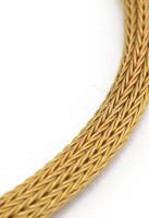 18K arany (Au) karlánc fonott mintás, jelzett, 7,74 g