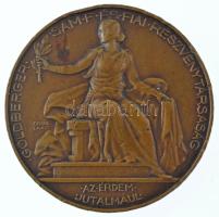 Berán Lajos (1882-1943) 1930. "Goldberger Sam. F. és Fiai Részvénytársaság / Goldberger-Bemberg Kirakatverseny 1930" bronz emlékérem eredeti tokban (65mm) T:XF ph. Hungary 1930. "Goldberger Sam. F. és Fiai Részvénytársaság / Goldberger-Bemberg Kirakatverseny 1930 (Goldberger Joint Stock Company / Goldberger-Bemberg Showcase Competition)" bronze commemorative medallion in original case (65mm) C:XF edge errors HP 1313.