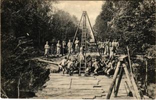 1912 K.u.K. Eisenbahnregiment, Bilotieren. Verlag J. L. K. / Austro-Hungarian Railroad Regiment at work (EB)