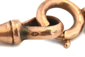 14K arany (Au) óralánc jelzett, 18,47 g, 38 cm