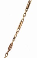 14K arany (Au) nyaklánc porcelán lóherés zománcozott medállal jelzett, 5,29 g,, 56 cm