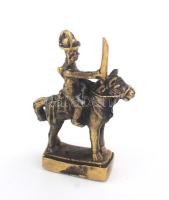 Ismeretlen szobrász: Don Quijote miniszobor. Hibátlan, m: 4,5 cm