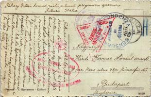 1915 Potenza, Castello S. Carlo / castle + "Censura Corrispondenza Prigionieri di Guerra" ...