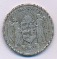 1930. 5P Ag "Horthy jobbra" T:VF-F patina
Adamo P8