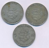 1947. 5Ft Ag "Kossuth" (3x) T:F patina
Adamo F8.1