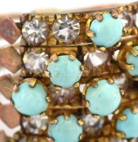 Gyűrű 14k arany (Au) türkizekkel ékítve, jn. br 5 g m: 56