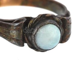 2 db gyűrű 14k arany (Au) türkizekkel ékítve, jn. br 5,1 g m: 51, 53