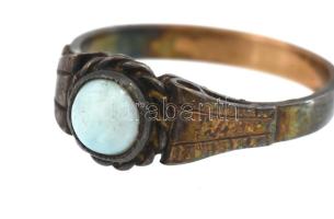 2 db gyűrű 14k arany (Au) türkizekkel ékítve, jn. br 5,1 g m: 51, 53