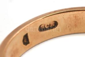 2 db karikagyűrű 14k arany (Au) jelzett 7,37 g m: 60, 52