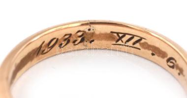 2 db karikagyűrű 14k arany (Au) jelzett 5,48 g m: 63, 52