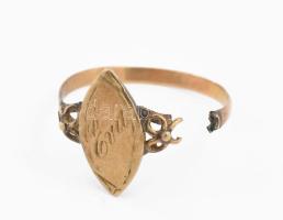 14k arany (Au) hibás gyűrű, kő nélküli fülbevaló, stb 5,12 g