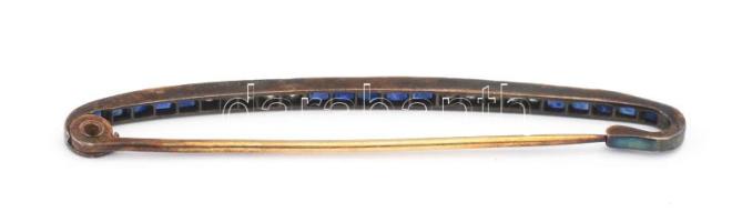 Bross cirkónnal és zafírral ékítve 14k arany (Au) br 6 g