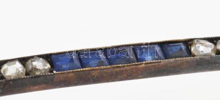 Bross cirkónnal és zafírral ékítve 14k arany (Au) br 6 g