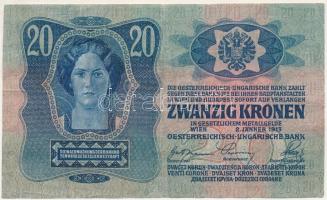 1913. 20K "2336 170005" felülbélyegzés nélkül T:F
Adamo K17