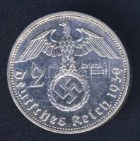 Német 3. Birodalom 1939A 2M Ag "Hindenburg" T:2 k