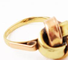 14K arany gyűrű, csomós díszítéssel, jelzett 5,51 g m:52