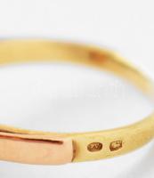 14K arany gyűrű, csomós díszítéssel, jelzett 5,51 g m:52