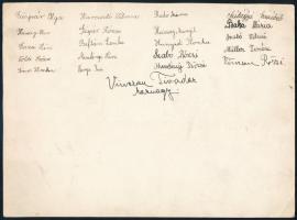 A siklósi Református Nőegylet kézzel festett köszönőlapja rengeteg aláírással