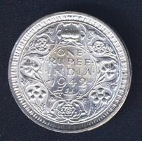 Brit-India 1942. 1R Ag VI.György T:2/2+ kis ph