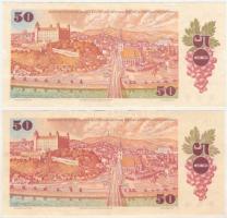 Csehszlovákia 1987. 50K (2xklf) az egyik "50K" szlovák bélyeggel T:F
Czechoslovakia 1987....