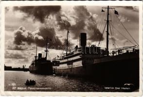 1939 Varna, Warna; Der Hafen / port, "AVENTINO" steamship (EK)