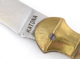 Katona jelzéssel iparművész bicska, nyitva h: 16 cm