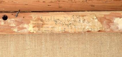 Holba Tivadar (1906-1995): Füzes. Olaj, vászon, jelezve jobbra lent (,). Hátoldalán Képcsarnok Válla...