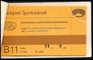 1984 A Budapest Sportcsarnok bérlettömbje 8 jeggyel a Műkorcsolyázó Európa Bajnokságra