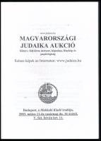 Judaika aukció. Könyv, folyóirat, metszet, képeslap, fénykép és papírrégiség. 2003. május 11. Biblic...