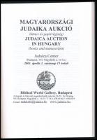 Magyarországi judaika aukció (könyv és papírrégiség). 2001. április 1. Biblical World Gallery. Aukci...