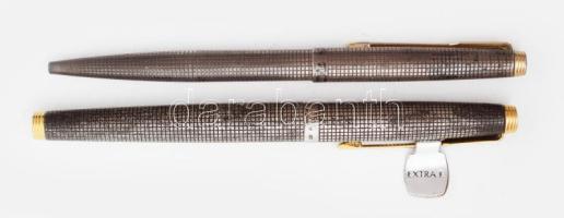 Ezüst(Ag) Parker golyóstoll és töltőtoll, jelzettek, h: 13 cm, bruttó: 40,8 g