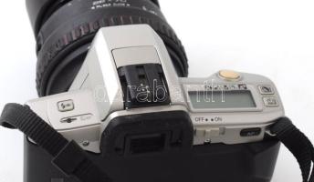 Minolta Dynax 3L fényképezőgép, Sigma IA-Zoom 28-70mm objektívvel, dobozával.