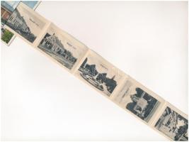 1943 Nagyatád, Artézi fürdő, leporello 10 kis képpel (EK)