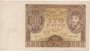 Lengyelország 1934. 100Zl T:F Poland 1934. 100 Zlotych C:F Krause P#75