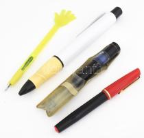 4 darabos írószer tétel, nagyméretű toll, közte MMBO vastag töltőtoll