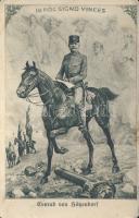Franz Conrad von Hötzendorf on a horse (Rb)