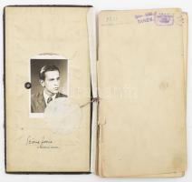 1942 M. Kir. József Nádor Műszaki és Gazdaságtudományi Egyetem leckekönyve jobb nevű tanárok aláírás...